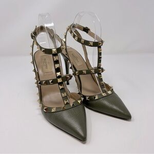 Valentino 100MM Leather Rockstud Pump